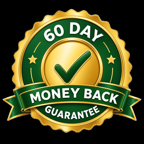 60-day money back guarantee seal